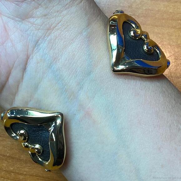 Carolyn Pollack Sterling, Brass, Leather Band 1 Turquoise Bracelet For Women - Picture 3 of 10